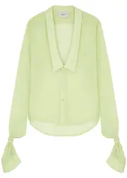 Coperni Chiffon Shirt - Light Green - 38 (UK10 / S) 38 (UK10 / S)