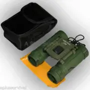 Compact Camouflage Binoculars 8 x 21 Sports Hunting Camping Survival Kit
