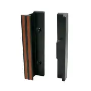 Patio Door Mortise Style Handle, Black Extruded Inside, Diecast Outside C-1058