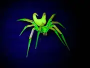 Uranium Glass vaseline Glass Devil Spider Lucifer Spider !