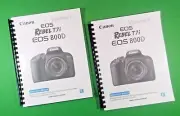 Owners Manual for Canon EOS 800D Rebel T7i Camera 488 Pages W/Clear Covers