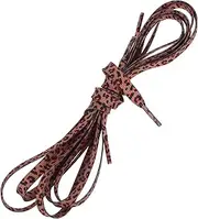 [KOMBIUDA] 2 Pairs Leopard Print Sports Shoelaces Elastic Flat Laces for Sneakers Durable Replacement Shoe Strings for Women Stylish and Versatile Decor for Athletic Footwear