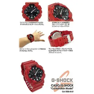 【紐約范特西】現貨 正品 CASIO G-SHOCK 重型機械感 GA-100B-4A 多錶板 紅