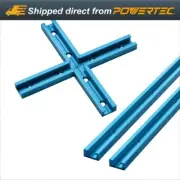 POWERTEC 71711 24 Inch Double-Cut Profile Universal T-Track w/ Intersection Kits