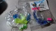 Blue Water Candy Lures Mixed 4 Pack Feather Weight King Rigs #5 Wire #4 Trebles