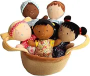 Basket of Buddies 7" Plush Diversity Dolls - Set of 5