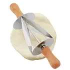 Croissant Dough Roller Stainless Steel Pastry Dough Cutter Kitchen Baking Tools