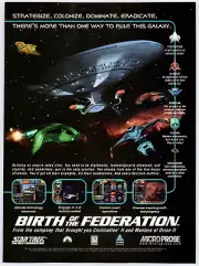 Vintage Print Ad 1999 Star Trek Birth of the Federation Original Promo Poster