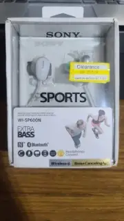 SONY Wireless noise canceling earphones WI-SP600N White Gray