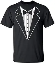 [Star and Stripes] Inspired Tuxedo t Shirt, Hen and stag Funny Costume t Shirts Tuxedo t Shirt 100% Cotton t Shirt with Front Printed T Shirt