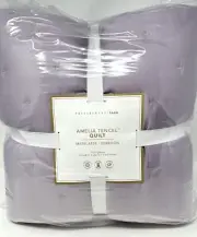 New~Pottery Barn Teen~ Amelia TENCEL Quilt ~Full Queen~Dusty Iris