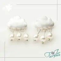 在飛比找Yahoo奇摩購物中心優惠-iSFairytale伊飾童話 雲的淚滴 貝殼光澤珍珠耳環 