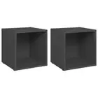 2pcs Wall Mount Storage Shelf Unit TV Cabinet Bedside Bookshelf Racks Cube Table