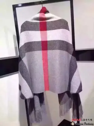 潮牌Burberry 巴寶莉 英倫經典 顏色3 羊毛絨圍巾 斗篷披肩   海外代購-雙喜生活館