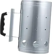 Totority BBQ Grill Tool Chimney Starter BBQ Ignition Barrel Large Size Base for Quick Heat-up
