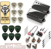EMG JH SET JAMES HETFIELD BLACK CHROME STANDARD SPACED SHORT POTS +30 PICK+ 1TIN