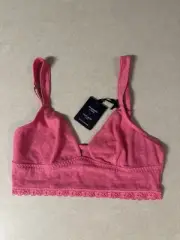 Gilly Hicks Pink Lace Bra Unlined Bralette Small NEW NWT Abercrombie & Fitch
