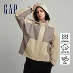 GAP 女裝 LOGO防風防雨連帽外套-淺卡其(811066)