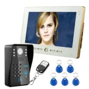 10"TFT RFID Password Video Door Phone Doorbell Intercom System IR Camera 1000TVL