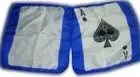 THUMB TIP 8" CARD SILKS SET Ace Of Spades Magic Trick Blank Pair Close Up Gag