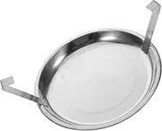 Hoement Carbon-Killed Barrel Grey Plate Ashtray for BBQ Grill Fireplace Pan Ash Removal Stainless Steel Accessory
