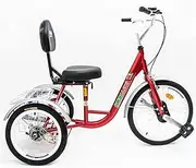 Tricycle for Adults with Cargo Basket 1 Speed Adult Trikes 3 Wheel Bikes with Steel Frame for Adults Women Men Seniors Exercise Shopping Picnic Cycling Pedalling