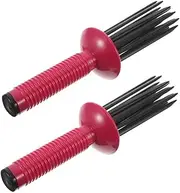 OFFIGAM 2pcs Professional Hair Curling Roll Comb Anti- Air Brush for Travel Lightweight Compact Styling Tool for Naturally Voluminous Curly Hair Versatile Design for Quick