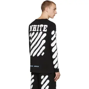 【HYDRA】Off-White Black Diagonal Spray L/S T-Shirt 長T 黑白 噴漆