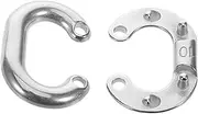 Yardenfun Chain Link Buckle Rope Connector Quick Connect Chain Link Quick Release Connector Stainless Steel 316 Silver