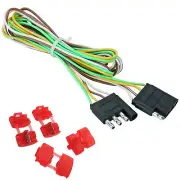 84" Trailer Light Wire Extension 4 Way Flat Wiring Harness Plug Cord Boat RV Car