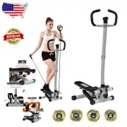 Premium Double Hydraulic Home Exercise Stepper with Handlebar - 330 LBS Capacity