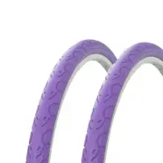 2 - Tires Wanda 26" x 1.50" Purple/Purple Sidewall G-5013 Heavy Duty Bicycle Tir