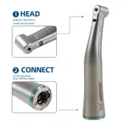 NSK Style Dental 16:1 Fiber Optic LED Low Speed Contra Angle Handpiece E-Type ns