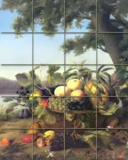 Art Colorful Fruits Mural Ceramic Backsplash Bath Decor Tile #41