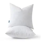 Pillow Inserts 22x22 Inch Set of 2, Feather Mix Polycotton with Cotton Fabric