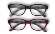 Foster Grant "Doubles" Becca Black/Magenta Reading Glasses +1.50 NEW!!