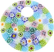[Glass Of Venice] GlassOfVenice Murano Glass Millefiori Pastels Pendant- Large Round