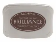 Tsukineko Archival Pigment Brilliance Ink Pad - 076 pearlescent chocolate Brown