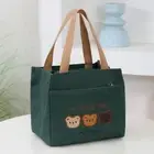 Embroidery Cloth Lunch Bag Canvas Mini Handbags Japanese Lunch Box