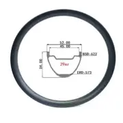 29/27.5er 650B AM MTB Carbon Rims Symmetric Hookless Tubeless Bicycle Wheels 32H