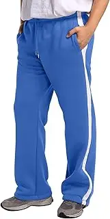 Men's Wide Leg Sweatpants Drawstring Elastic Waist Color Block Baggy Pants Casual Workout Active Pants with Pockets