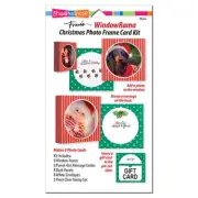 Stampendous Discontinued WindowRama Christmas Photo Frame Card Kit Makes 8 Cards
