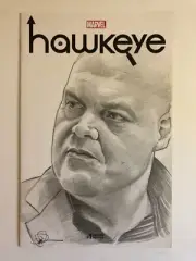 Sketch cover blank original art, Vincent D'Onofrio, Kingpin by Dan Neidlinger
