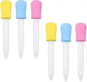 6pcs 5ml Food Grade Silicone and Plastic Droppers Pipettes for Candy Sweet Kids Children Kitchen Gummy Mold and Crafts