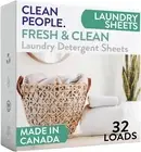 The Clean People Laundry Detergent Sheets Laundry Soap Ultra Concentrated 32Pack