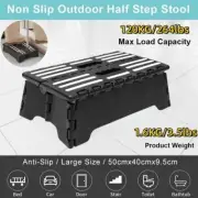 Folding Riser Step Stool Sturdy for Elderly Disability Anti-Slip Portable step
