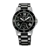 在飛比找PChome24h購物優惠-ORIENT東方 Casual系列 時尚三眼陶瓷機械腕錶38