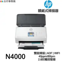 在飛比找蝦皮商城優惠-HP ScanJet Pro N4000 snw1 饋紙式掃