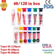 1Box Endodontic Gutta Percha Points .02/.04/.06 Taper Endo Material Dental Lab