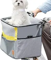 Dog Basket, Pet Carrier - Waterproof Pet Carrier with Zip - Wear-resistant Puppy Basket, Dog Carrier with Multiple Pockets for Commuting, Camping